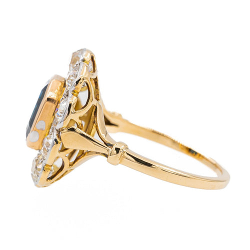 Bague 55 Bague Pompadour Or jaune Saphir 58 Facettes 3090599CN