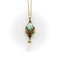 Pendentif Pendentif en or jaune style Art Nouveau turquoise et perle du Mississippi 58 Facettes A2005S