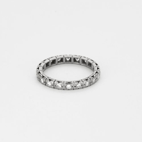 Bague 53 Alliance or gris et diamants 58 Facettes RAM2654