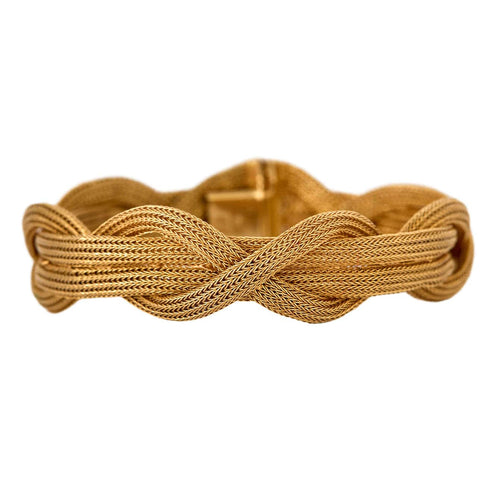 Bracelet Bracelet souple tressé or jaune 58 Facettes ENG10530