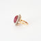 Bague 52 Bague Rubis cabochon & Diamants 58 Facettes ALGU08