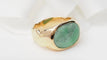 Bague 50 Bague chevalière en or jaune et cabochon jade 58 Facettes 31221