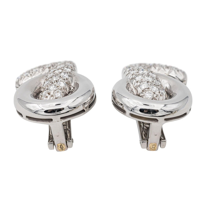 Boucles d'oreilles Boucles d'oreilles Clip Or blanc Diamant 58 Facettes 3662241RV