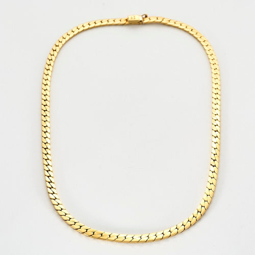 Collier Collier Or Jaune Maille Gourmette Plate 58 Facettes