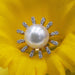 Bague 54 Bague perle de cutlure Akoya et diamants flocon 58 Facettes 24-071