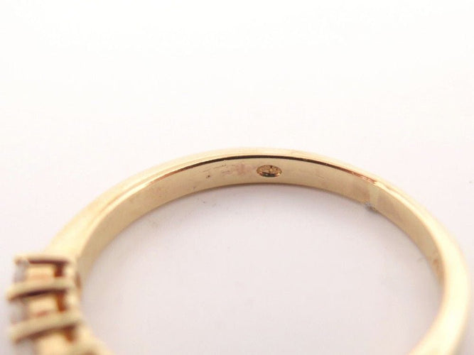 Bague 54 bague sertie de 9 diamants en or jaune 58 Facettes 260446