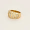 Bague 53 Bague bandeau or jaune et diamants 58 Facettes CRE0041X4