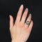 Bague 52 Bague ancienne zircon bleu taillé en rose et saphirs calibrés 58 Facettes 24-190
