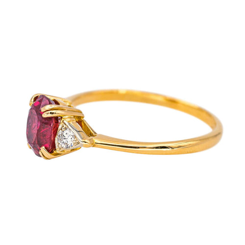 Bague 58 Bague  Or jaune Rubis, Diamant 58 Facettes 4423551RV