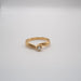 Ring 53 Crossed Solitaire Yellow Gold & Diamonds 58 Facettes 8-GSJE501-01