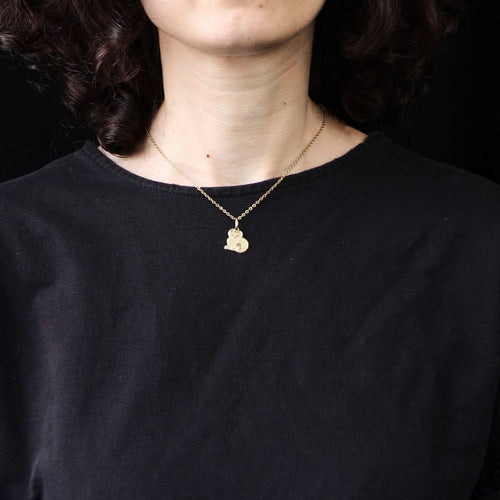 Pendentif Pendentif or jaune chat 58 Facettes CVP104