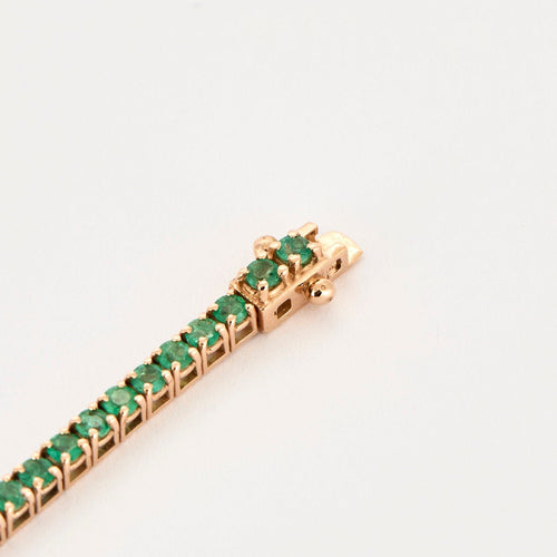 Bracelet Bracelet rivière émeraudes 58 Facettes