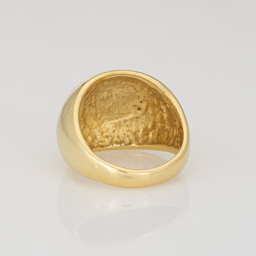 80s Vintage Cellino Dome Ring Sz 6 18k Yellow Gold Fine Italian Jewelry 58 Facettes G14089