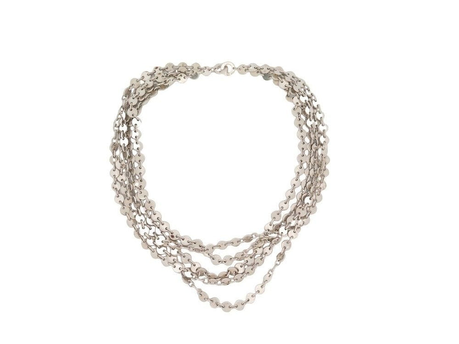 Collier collier HERMES confettis 5 rangs en argent massif 58 Facettes 259934