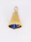 Pendentif Pendentif charms vintage cloche or jaune pierre bleue 58 Facettes 1099.6