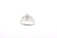 Bague 50 Bague or blanc diamant poire 1ct D/SI2 58 Facettes 26337-29402