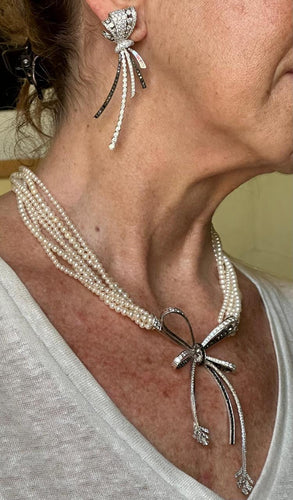 Boucles d'oreilles Boucles d'oreilles Bouquet Diamond d'inspiration vintage 58 Facettes VIN-EAR-III