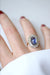 Bague Bague Marguerite saphir Ceylan 6,32 Cts et diamants 58 Facettes