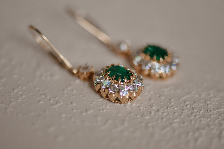 Antique emerald earrings