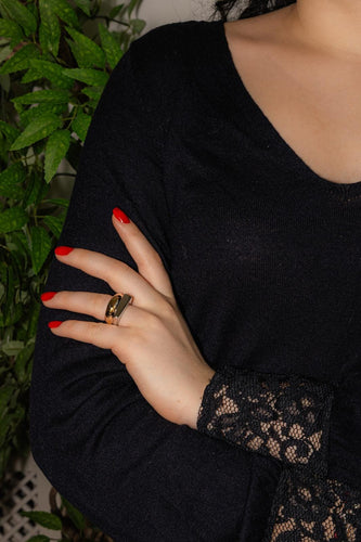 Bague 51 Bague Or jaune, Or blanc 58 Facettes 4599593CN