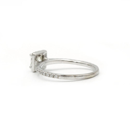 Bague 51 Bague - Or blanc et diamants 58 Facettes 1146