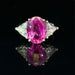 Bague 53 Bague vintage en saphir rose et diamants 58 Facettes