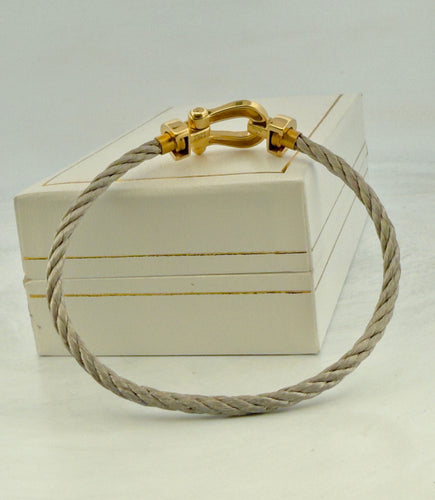 Bracelet Bracelet Force 10 Fred en or et acier petit modèle 58 Facettes