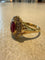 Bague 53 Vintage yellow gold ruby ring 58 Facettes