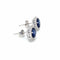 Boucles d'oreilles Vintage Sapphire Diamond Gold Cluster Stud Earrings 58 Facettes