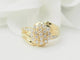 Bague 52 Bague en or jaune pavage de diamants 58 Facettes 33391