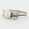 Bague 52 BAGUE EN OR BLANC ET PLATINE 18 CARATS 58 Facettes REF 10202/12
