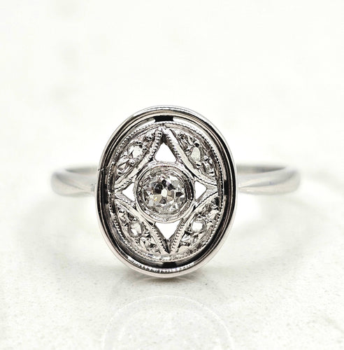 Bague 50 Bague Art Déco or Blanc Diamants 58 Facettes 304