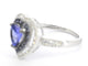 Bague 54 Bague en or blanc avec diamants et tanzanite 58 Facettes 2326
