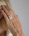 Ring Art Deco style platinum ring with diamonds 58 Facettes Q26B