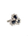 Bague 51 Importante bague or blanc saphirs et diamants 58 Facettes