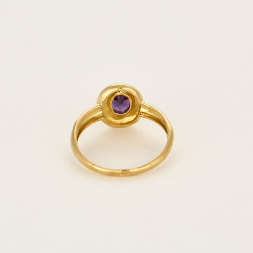 Bague 56 Bague en or jaune et améthyste 58 Facettes AUX1333X3
