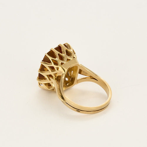 Bague 55 Bague or jaune La Citrine Mandarine 58 Facettes LP1415/