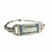 ART DECO STYLE PLATINUM BRACELET bracelet with DIAMONDS and SAPPHIRE 58 Facettes A1499