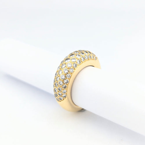 Bague 51 Bague jonc en or jaune et diamants 58 Facettes 31130