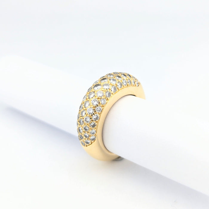 Bague 51 Bague jonc en or jaune et diamants 58 Facettes 31130