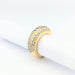 Bague 51 Bague jonc en or jaune et diamants 58 Facettes 31130