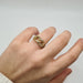 Ring 54.5 18 carat yellow gold ring set with diamonds 58 Facettes