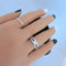 Bague 53.5 Bague de fiançailles Diamants 1,16 carat Or gris 58 Facettes AA 1744