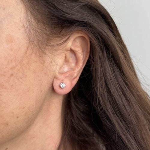 Boucles d'oreilles Boucles d'oreilles or blanc diamants 58 Facettes 36134