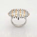 Ring 55 Yellow Gold Ring White Gold and Diamonds 58 Facettes