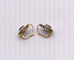 Boucles d'oreilles Dormeuses anciennes or jaune, platine, diamants 58 Facettes