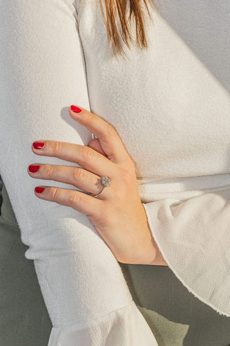 Bague 57 Bague Marguerite Or blanc Diamant 58 Facettes 3754276CN