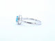 White gold ring with a blue topaz and natural diamonds 58 Facettes 2367