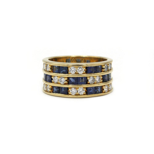 Bague 53 Bague - Or, Diamants & Saphirs 58 Facettes 250040SP