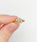 Bague antique perles et diamants taille rose en or rose 18k art nouveau